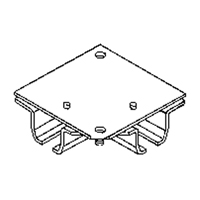 Ceiling Mount Curtain Partition 90° Corner Connector Pryde Industrial Inc.