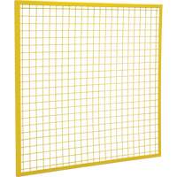 Wire Mesh Partition Components - Panels, 4' H x 4' W, Yellow Pryde Industrial Inc.