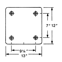 Molded Rubber Dock Guards, Rubber, 13" W x 4" D x 12" H Pryde Industrial Inc.