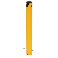 Pour-In-Place Bollards, Steel, 36-1/2" H x 5-9/16" W, Yellow Pryde Industrial Inc.