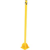 Fold-Down Bollards, Steel, 42" H x 1-3/4" W, Yellow Pryde Industrial Inc.