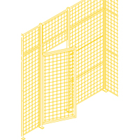 Composantes pour partitions & cloisons grillag&eacute;es - Portes battantes, 3' la x 7' h Pryde Industrial Inc.