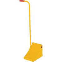 Ergo Handle Wheel Chock, Steel, Yellow, 8" W x 10-3/4" D x 9-1/8" H Pryde Industrial Inc.