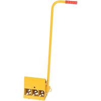Ergo Handle Wheel Chock, Steel, Yellow, 8" W x 10-3/4" D x 9-1/8" H Pryde Industrial Inc.