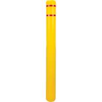 Polyethylene Bollard Cover, 4-1/2" Dia. x 52" L, Red/Yellow Pryde Industrial Inc.