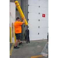 Polyethylene Bollard Cover, 4-1/2" Dia. x 52" L, Red/Yellow Pryde Industrial Inc.