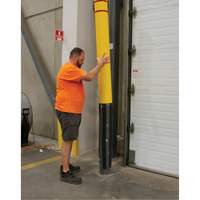 Polyethylene Bollard Cover, 4-1/2" Dia. x 52" L, Red/Yellow Pryde Industrial Inc.