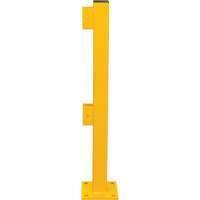 End Post for Light-Duty Guard Rails, Steel, 42" H, Safety Yellow Pryde Industrial Inc.