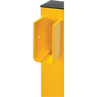 Corner Post for Light-Duty Guard Rails, Steel, 42" H, Safety Yellow Pryde Industrial Inc.