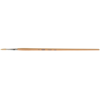 Pure White Bristle Round Marking Paint Brush, 5/32" Brush Width, White China, Wood Handle Pryde Industrial Inc.