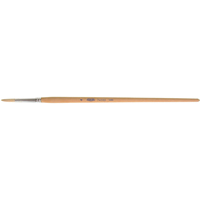 Pure White Bristle Round Marking Paint Brush, 7/32" Brush Width, White China, Wood Handle Pryde Industrial Inc.