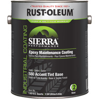 Sierra Performance S60 Water-Based Epoxy Maintenance Coating Accent Base, Gallon, Tint Base Pryde Industrial Inc.