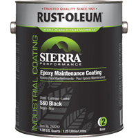 Rev&ecirc;tement dentretien &eacute;poxydique &agrave; base deau Sierra S60 Partie 2 Couche de fond, Gallon, Noir Pryde Industrial Inc.