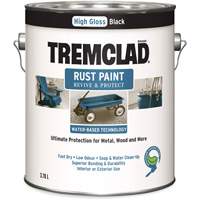 Peinture antirouille &agrave; base d'eau Tremclad, 3,78 L, Gallon, Noir Pryde Industrial Inc.