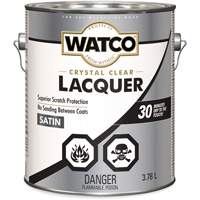 Watco&reg; Lacquer Wood Finish, 3.78 L, Clear, Satin Pryde Industrial Inc.