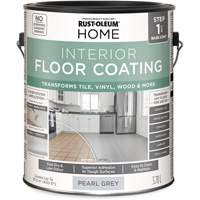 Home Interior Floor Coating System Base Coat, 3.78 L, Water-Based, Very Flat, Grey Pryde Industrial Inc.