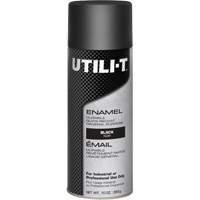 UTILI-T General Purpose Enamel Spray Paint, Black, Gloss, 10 oz./283 g, Aerosol Can Pryde Industrial Inc.