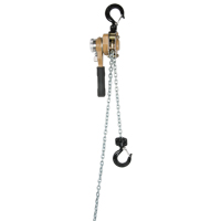 Heavy Duty Gold Series Lever Chain Hoist, 10' Lift, 500 lbs. (0.25 tons) Capacity, Alloy Steel Chain Pryde Industrial Inc.