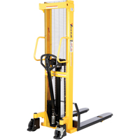 Gerbeur hydraulique manuel, Fonctionnement Pompe manuelle, Capacit&eacute; 2000 lb, Lev&eacute;e max 63" Pryde Industrial Inc.