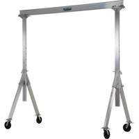 Grue-portique ajustable en aluminium, 8' lo, Capacit&eacute; 2000 lb (1 tonne) Pryde Industrial Inc.