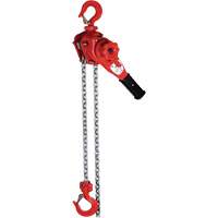 Palan &agrave; levier de s&eacute;rie Super VQ, Lev&eacute;e 5', Cabacit&eacute; 2200 lb (1,1 tonne), Chaîne en Alliage calibre 100 Pryde Industrial Inc.