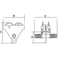 Chariot r&eacute;glable avec plaques de s&eacute;curit&eacute;, 1000 lb (0,5 tonne) Pryde Industrial Inc.
