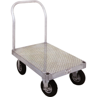 Diable en aluminium, 24" la x 36" lo, 2000 lb cap, Roues Caoutchouc Pryde Industrial Inc.