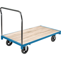 Chariot &agrave; plateforme robuste, 60" lo x 30" la, Capacit&eacute; de 2000 lb, Roues en Caoutchouc Pryde Industrial Inc.
