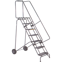 Fold-N-Store Rolling Ladders, 5 Steps, Perforated, 50" High Pryde Industrial Inc.