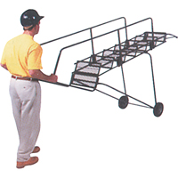 Fold-N-Store Rolling Ladders, 6 Steps, Perforated, 60" High Pryde Industrial Inc.