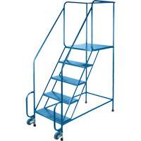 Tilt-N-Roll Ladders, Steel, 5 Steps, 22" Wide, 24" D x 47" H Top Step Pryde Industrial Inc.