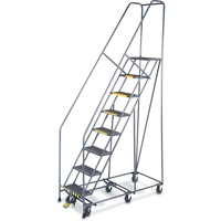 All Directional Ladders, 8 Steps, 16" Step Width, 80" Platform Height, Steel Pryde Industrial Inc.