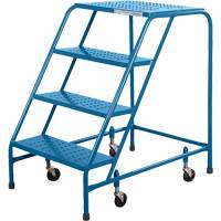 Escabeau roulant CSA, 4 marches, Largeur de la marche 22", Hauteur de la plateforme 37", Acier Pryde Industrial Inc.