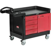 Armoires mobiles & centres de travail Trademaster, 4 tiroirs, 49" lo x 26-1/4" la x 38" h, Noir Pryde Industrial Inc.