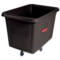 Chariot cubique, Plastique recycl&eacute; noir, 38" lo x 26" la x 28" h, Volume 8 pi³, Capacit&eacute; 300 lb Pryde Industrial Inc.