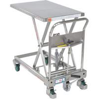 Hydraulic Scissor Lift Table, 31-1/2" L x 19-1/2" W, Stainless Steel, 550 lbs. Capacity Pryde Industrial Inc.