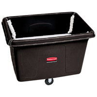 Chariot conteneur avec plateforme sur ressorts, Poly&eacute;thyl&egrave;ne, 44-1/16" lo x 31" la x 32-1/2" h, Volume 14 pi³, Capacit&eacute; 500 lb Pryde Industrial Inc.