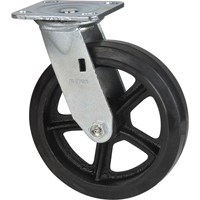 Roulette moul&eacute;, Pivotant, 8" (203,2 mm), Caoutchouc, 660 lb (299 kg) Pryde Industrial Inc.