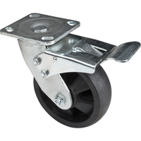 Hi-Temp Caster, Swivel with Brake, 6" (152.4 mm), Nylon, 880 lbs. (399 kg.) Pryde Industrial Inc.