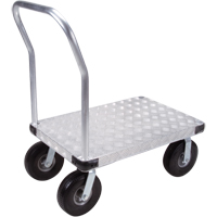 Chariots &agrave; plateforme en aluminium, 24" la x 36" lo, 1200 lb cap, Roues Anticrevaison Pryde Industrial Inc.