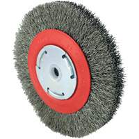 Brosse &agrave; fils cr&ecirc;p&eacute;s 101F-2M, 6" dia., Fils 0,014", Arbre 1/2" - 2" Pryde Industrial Inc.