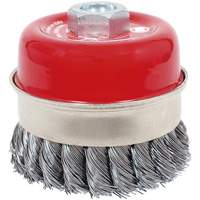 Brosse boisseau &agrave; fils li&eacute;s et nou&eacute;s haute performance CKB3201T, 3-1/2" dia. x 5/8"-11 arbre Pryde Industrial Inc.