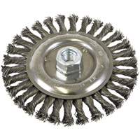 Standard Face Knot Wire Wheel Threaded, 6" Dia., 0.022" Fill, 5/8"-11 Arbor, Steel Pryde Industrial Inc.