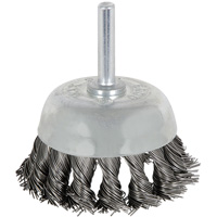 Brosse boisseau &agrave; fils nou&eacute;s torsad&eacute;s mont&eacute; sur mandrin 8046, 1-1/8" dia. Pryde Industrial Inc.