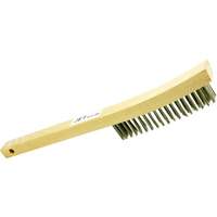 Brosse m&eacute;tallique &agrave; poils longs &agrave; quatre rang&eacute;es et manche long 4LHSS, Acier inoxydable, 4 x 19 rangs de fils, Longueur 13-3/4" Pryde Industrial Inc.