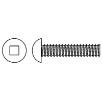 Round Head Machine Screws, 1/4" x 3/4" L, Zinc Plated Pryde Industrial Inc.
