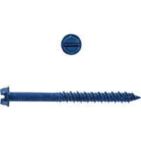 Hex Washer Slot SD Concrete Screws, 3/16" x 1-1/4" L, Zinc Plate Pryde Industrial Inc.