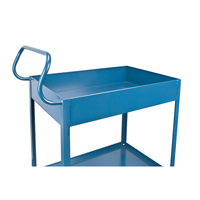 Deep Lipped Service Cart, 2 Tiers, 24" W x 47" H x 36" D, 1200 lbs. Capacity Pryde Industrial Inc.