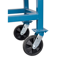 Chariots &agrave; plateforme sur&eacute;lev&eacute;e, 48" lo x 24" la x Capacit&eacute; 1800 lb, Roues en Caoutchouc Pryde Industrial Inc.