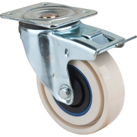 Sandwich Casters, Swivel with Brake, 4" (101.6 mm), Nylon, 440 lbs. (199.58 kg.) Pryde Industrial Inc.